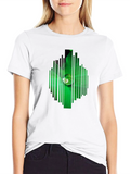 Leaf Droplet Graphic Black T-Shirt