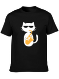 Cool Cat Saxophone Graphic T-Shirt