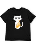 Cool Cat Saxophone Graphic T-Shirt