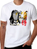 Japanese Kendo Warrior Graphic T-Shirt