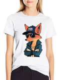 Cool Fox Hustle Graphic T-Shirt