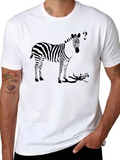 Zebra Question Mark Graphic T-Shirt