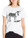 Zebra Question Mark Graphic T-Shirt
