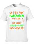 Halloween Computer Engineer Graphic T-Shirt