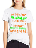 Halloween Computer Engineer Graphic T-Shirt