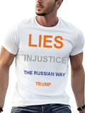 Political Statement T-Shirt - Lies Injustice Trump