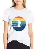 Retro Skateboarder Sunset Graphic T-Shirt