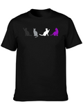 Asexual Pride Cats T-Shirt - Black