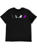 Asexual Pride Cats T-Shirt - Black