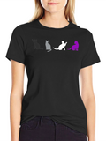 Asexual Pride Cats T-Shirt - Black