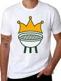 Grill King T-Shirt: BBQ Crown Graphic Tee