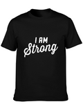 I AM Strong Black Graphic T-Shirt