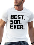Best Son Ever Black Graphic T-Shirt
