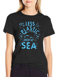 Less Plastic More Sea Graphic Tee