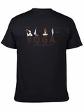 Yoga Pose Black Graphic Tee