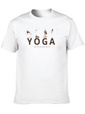 Yoga Pose Black Graphic Tee