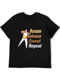 Rotate Release Sweat Repeat Mens Black T-Shirt