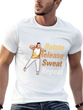 Rotate Release Sweat Repeat Mens Black T-Shirt