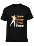 Rotate Release Sweat Repeat Mens Black T-Shirt