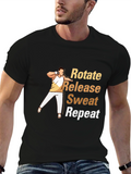 Rotate Release Sweat Repeat Mens Black T-Shirt