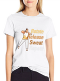 Rotate Release Sweat Repeat Mens Black T-Shirt