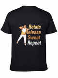 Rotate Release Sweat Repeat Mens Black T-Shirt