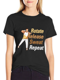 Rotate Release Sweat Repeat Mens Black T-Shirt