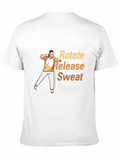 Rotate Release Sweat Repeat Mens Black T-Shirt
