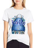 Hello Winter Hat Graphic Tee