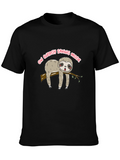 Sloth on Energy Saving Mode Black T-Shirt