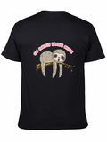 Sloth on Energy Saving Mode Black T-Shirt