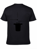 Modern Black T-Shirt with Abstract Graphic Design