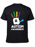 Autism Awareness Handprint Graphic T-Shirt