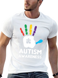Autism Awareness Handprint Graphic T-Shirt
