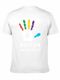 Autism Awareness Handprint Graphic T-Shirt