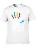 Autism Awareness Handprint Graphic T-Shirt