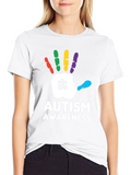 Autism Awareness Handprint Graphic T-Shirt