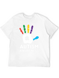 Autism Awareness Handprint Graphic T-Shirt