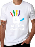 Autism Awareness Handprint Graphic T-Shirt