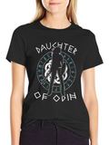 Daughter of Odin Viking Warrior T-Shirt - Black