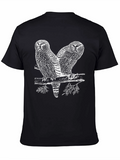 Owl Graphic Print T-Shirt - Nature Lover Tee
