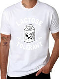 Lactose Tolerant Milk Carton Graphic T-Shirt