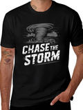 Chase the Storm Graphic Black T-Shirt