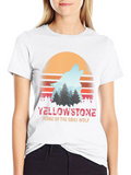 Yellowstone Gray Wolf Retro T-Shirt