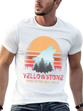Yellowstone Gray Wolf Retro T-Shirt