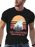 Yellowstone Gray Wolf Retro T-Shirt