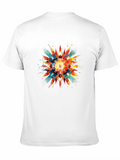 Abstract Geometric Burst Graphic Tee