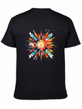 Abstract Geometric Burst Graphic Tee