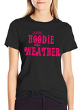 Hoodie Weather Black Graphic T-Shirt