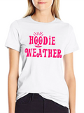 Hoodie Weather Black Graphic T-Shirt